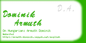 dominik armuth business card